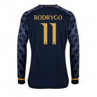 Fotballdrakt Herre Real Madrid Rodrygo Goes #11 Bortedrakt 2023-24 Langermet